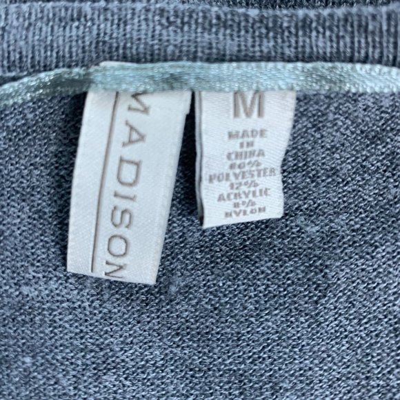 Madison Medium Cardigan Sweater Gray Mane Collar - Picture 5 of 6